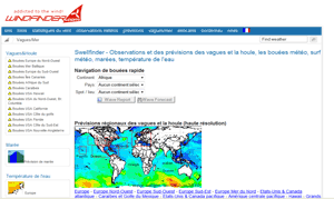 Observations et des previsions des vagues et la houle, les bouees meteo, surf meteo, marees, temperature de l'eau