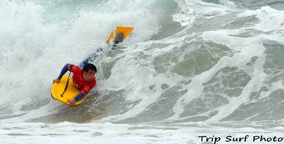 Bodyboard action sur le spot de Mimizan pour le BNT 2012