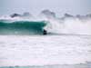 Laurent sur un beach break du Nord Finistère. mars 2004