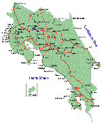 Cliquez sur la carte pour les spots du costa rica