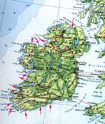 Cliquez sur la carte pour les spots d irlande